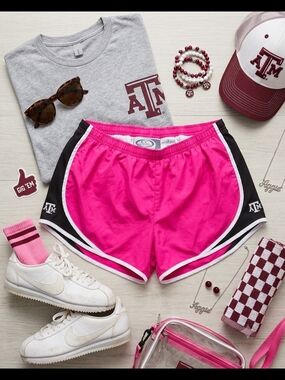 Texas A&M  Athletic Shorts with Black Trim